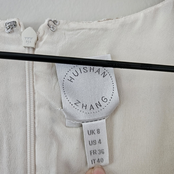 Huishan Zhang Resort 2017 Tan and White Stripe Maxi Dress - Picture 11 of 12